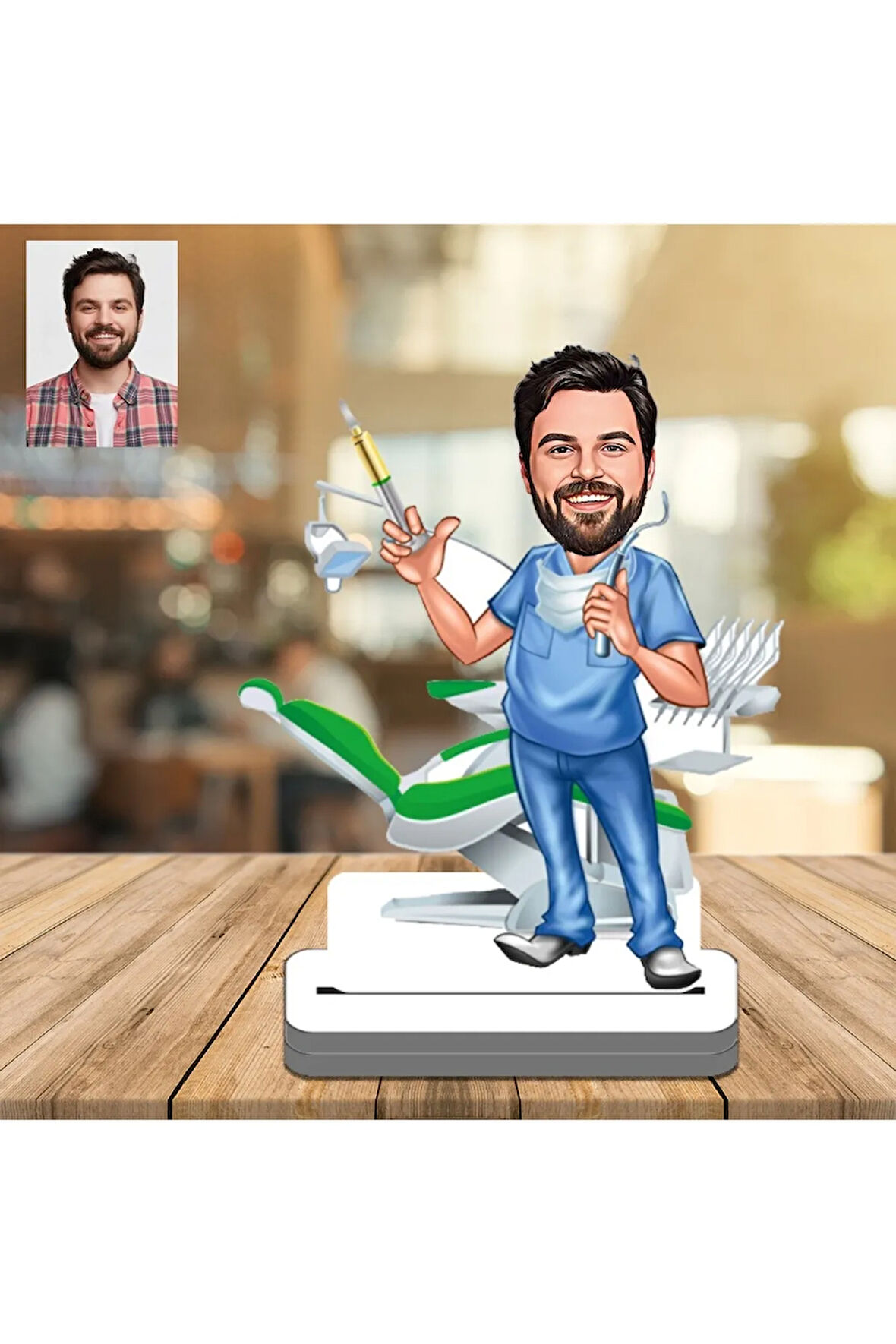 Dişçi Dentist 3d Ahşap Biblo,sevgiliye Hediye,doğum Günü Hediyesi