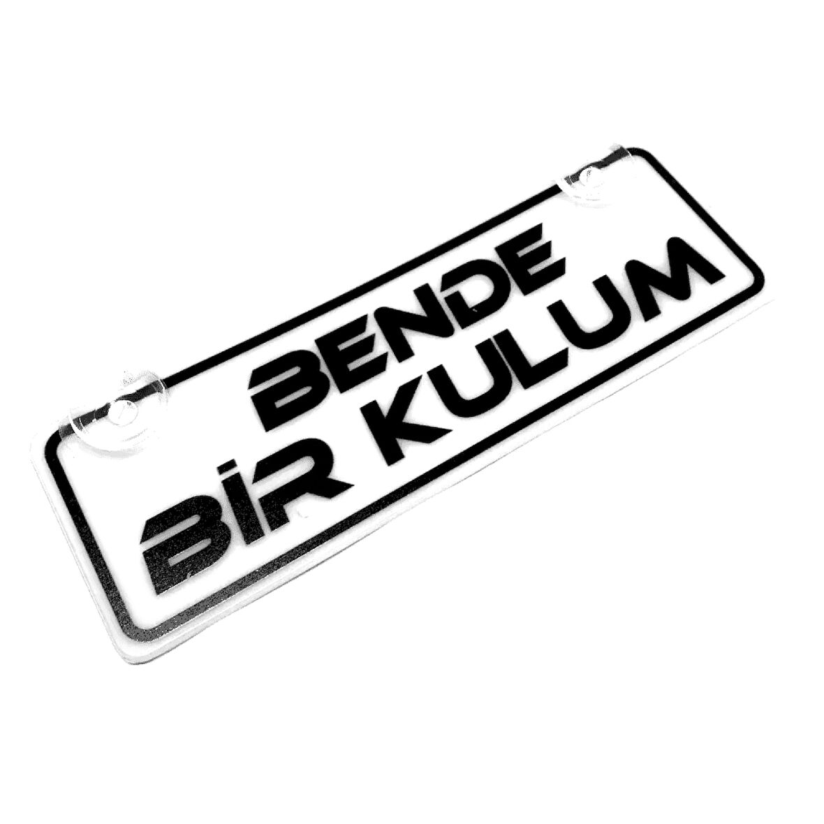 Bende Bir Kulum  Yazılı Sök Tak Dekor Plaka