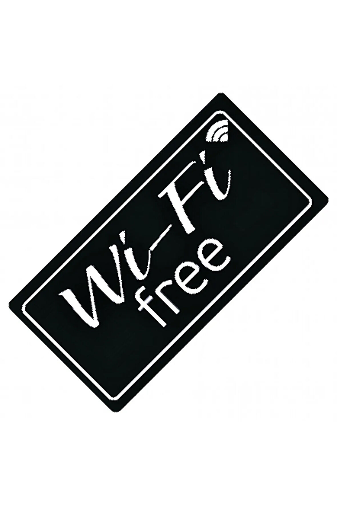 Wifi Free Yazılı Sök-Tak-Pratik Vantuzlu Yeni Nesil Dekor Plaka
