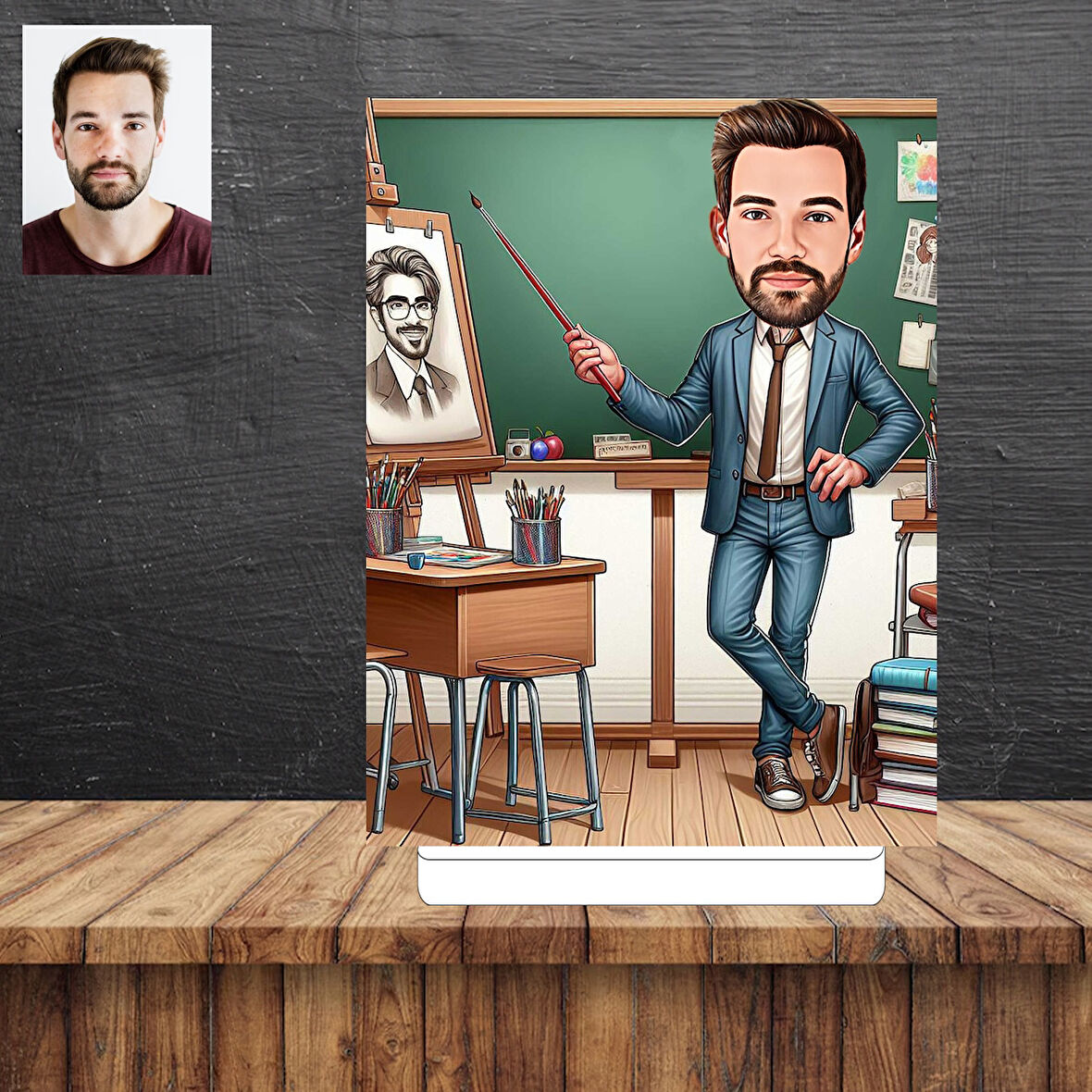 Öğretmen hediye Karikatür Figürü,Sevgiliye Hediye,Doğum Günü Hediyesi