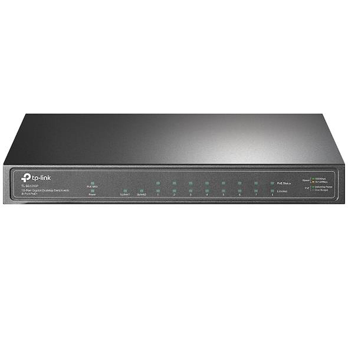 TP-LINK TL-SG1210P 8 PORT GIGABIT + 1X GIGABIT RJ45/SFP UPLINK 63W POE METAL KASA SWITCH 