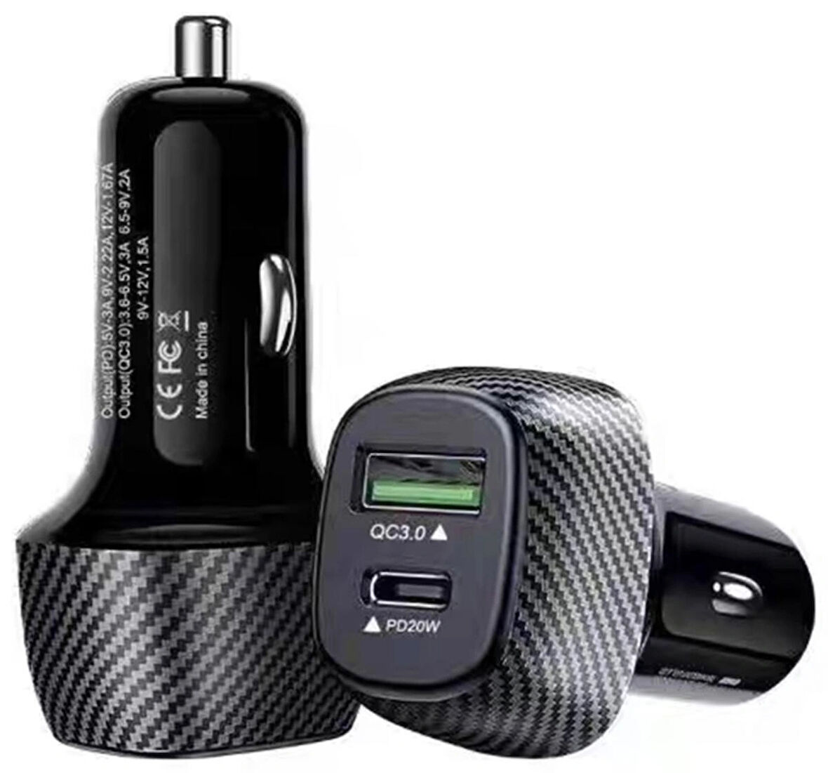 Otomobil Araç içi Şarj aleti USB+USB-C TYPE C dual ports 3.1A 38W TD-cc4013