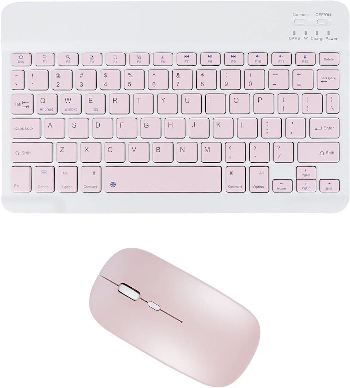 Lenovo Tab K11 TB330FUP (ZADL0072TR) 11"  Uyumlu Kablosuz Bluetooth Şarj Edilebilir Klavye Mouse Seti - Pembe