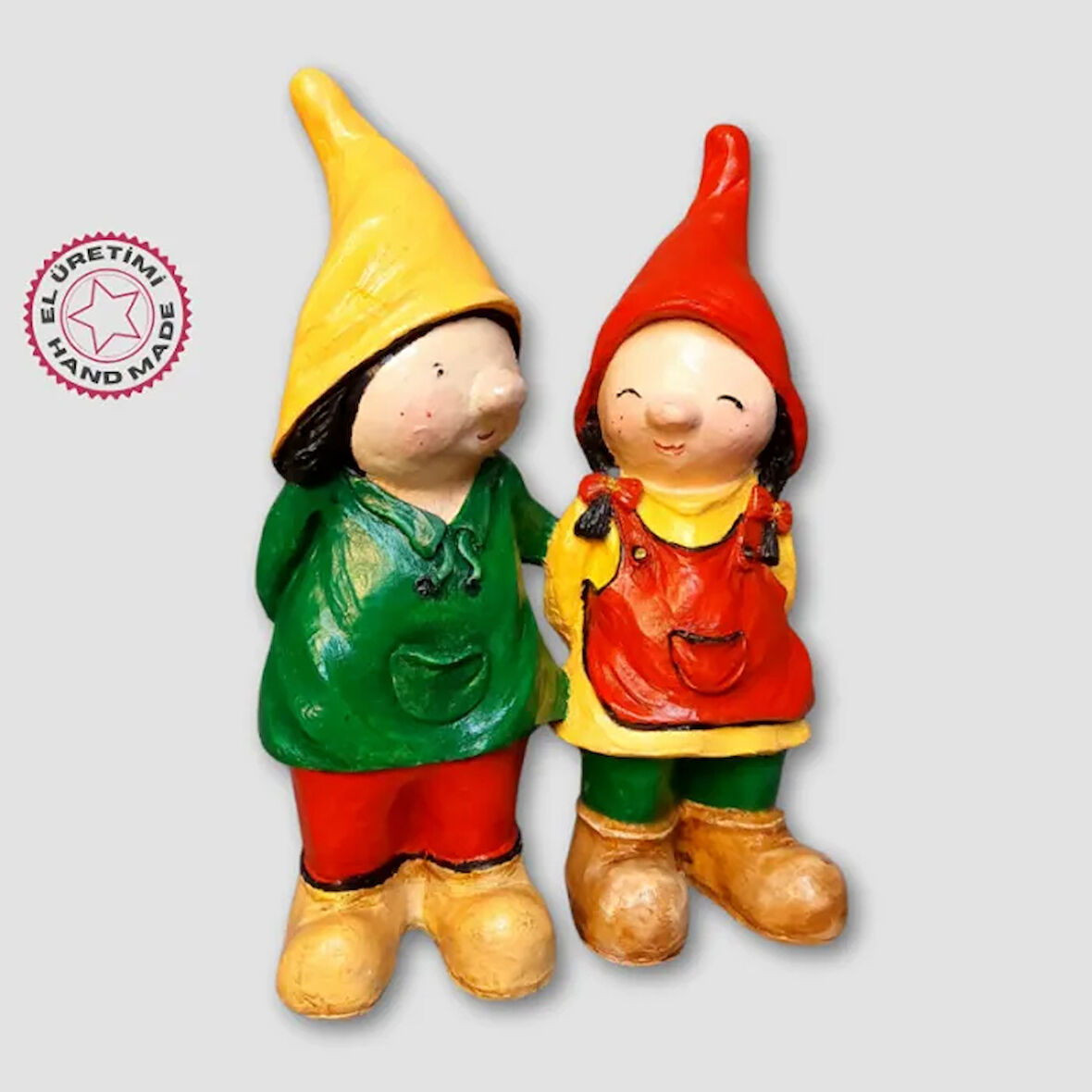 Uretti - Funda 1603 - 2020 El Yapımı Sevimli Bahçe Cüceleri - Kırmızı