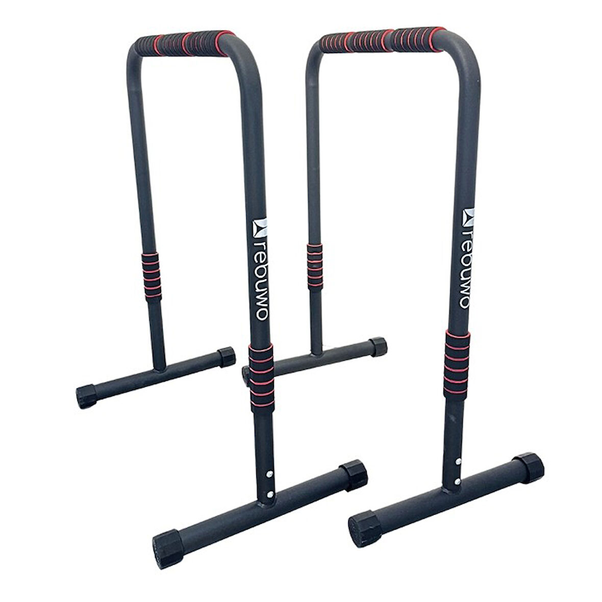 Rebuwo İkili Uzun Paralel Dip Bar – Tall Parallettes Dips Bar | Portatif Ev Tipi Fitness Ekipmanı | Vücut Ağırlığı ile Egzersiz İçin