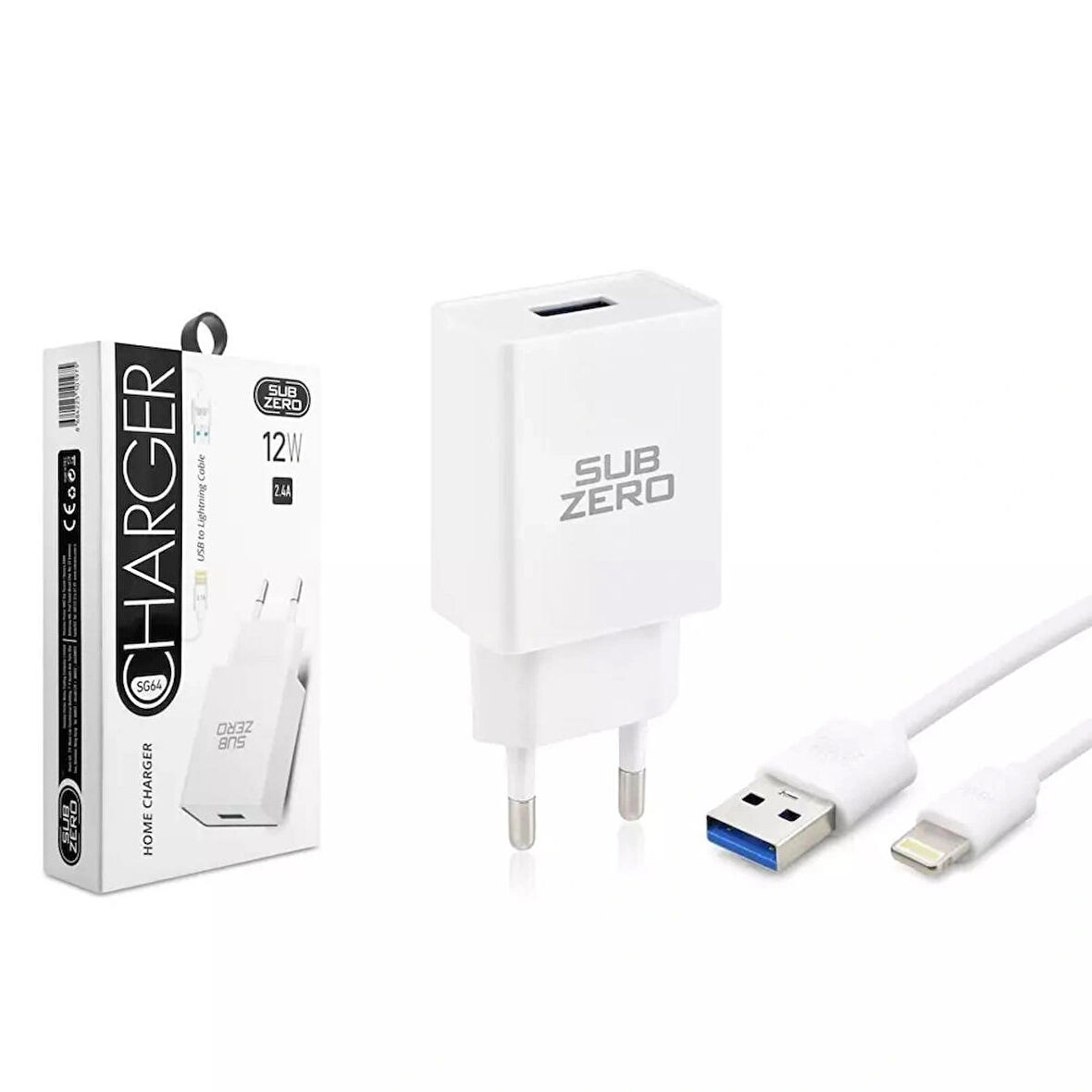 Subzero ınnovar SG64 12W 2.4A Ligtning Ev Şarj Aleti