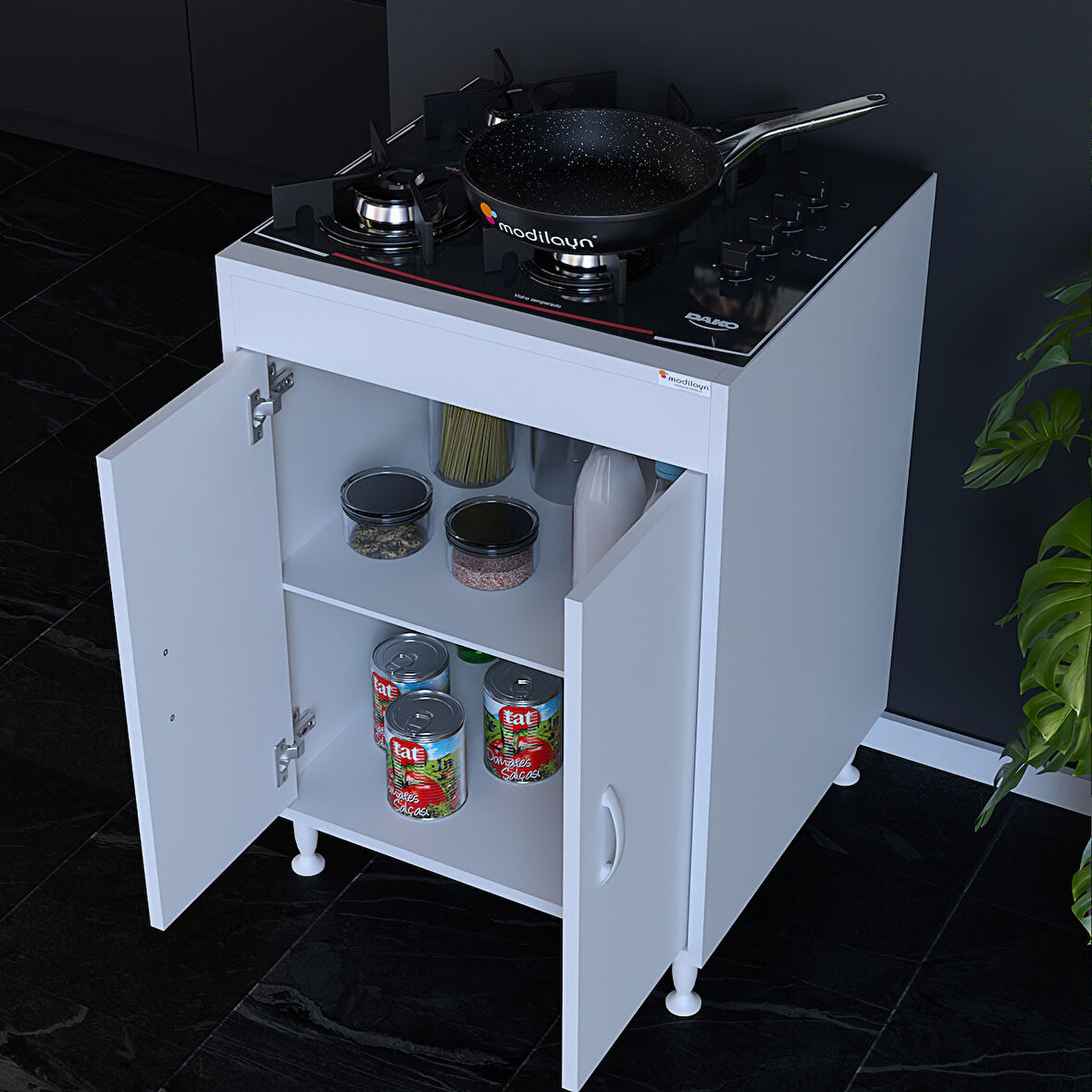 Modilayn ELİT 59,6x85x56 cm GÖMME ANKASTRE DOLABI