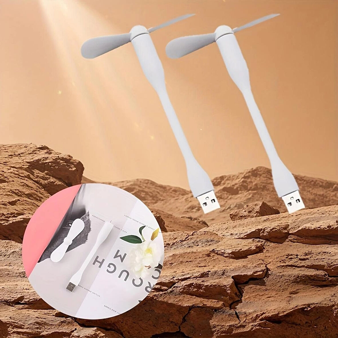 Taşınabilir USB ile Çalışan Esnek Mini Fan