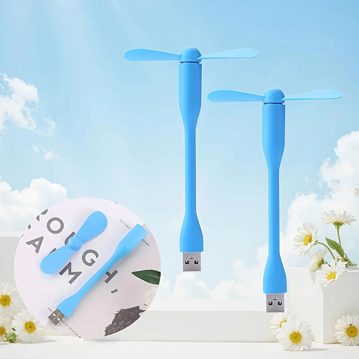Taşınabilir USB ile Çalışan Esnek Mini Fan