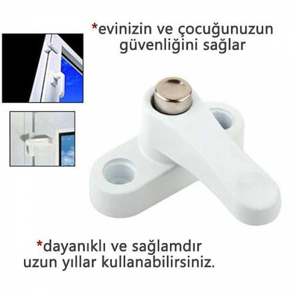 Periboia Pvc Kapı Pencere Emniyet Kilidi - ÇELİK