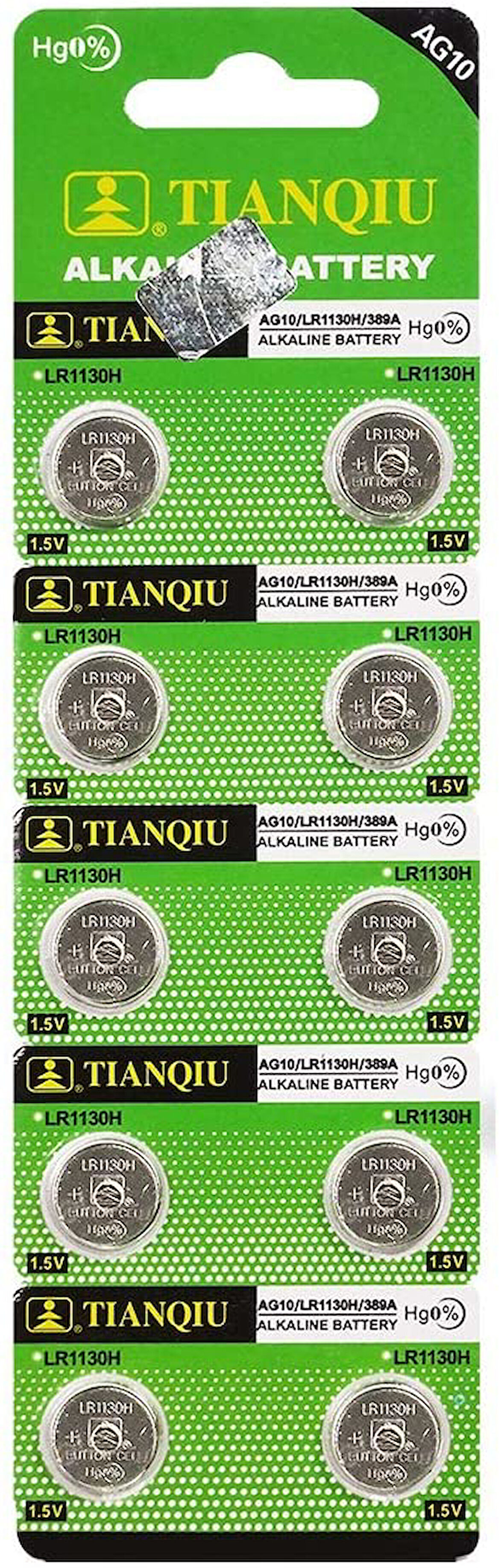 Periboia Buton Pil - Saat Lazer Hesap Makinesi Pili 10lu Paket  AG10  - LR1130H - 389A -1.55V