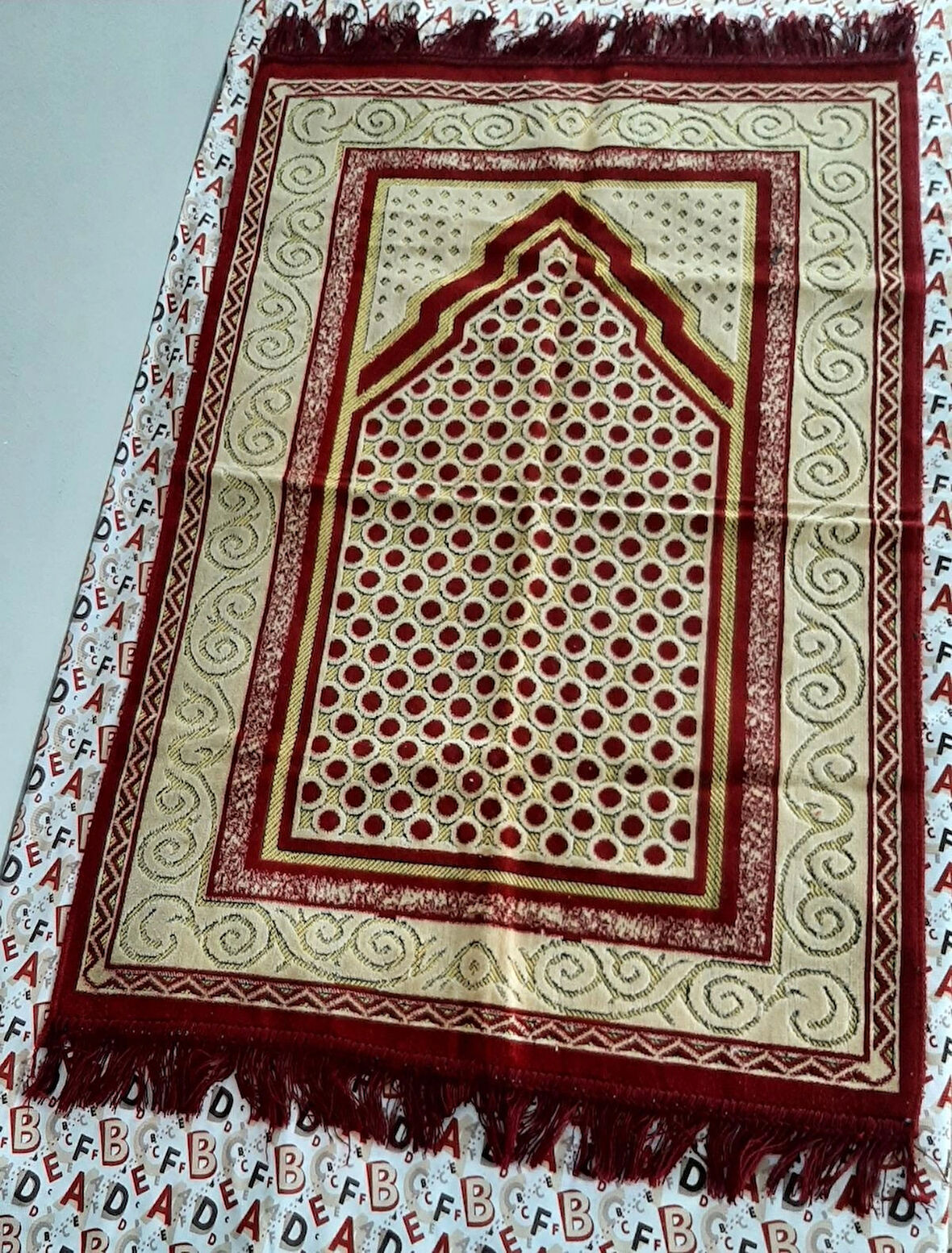 Kalın Kadife Seccade 1 Adet  En 70cm Boy 110cm