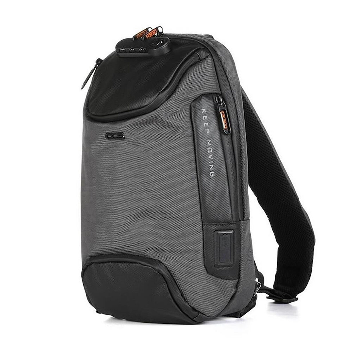 ÇÇS 31300 Usb Çıkışlı Çapraz Sırt ve Göğüs Çantası Gri