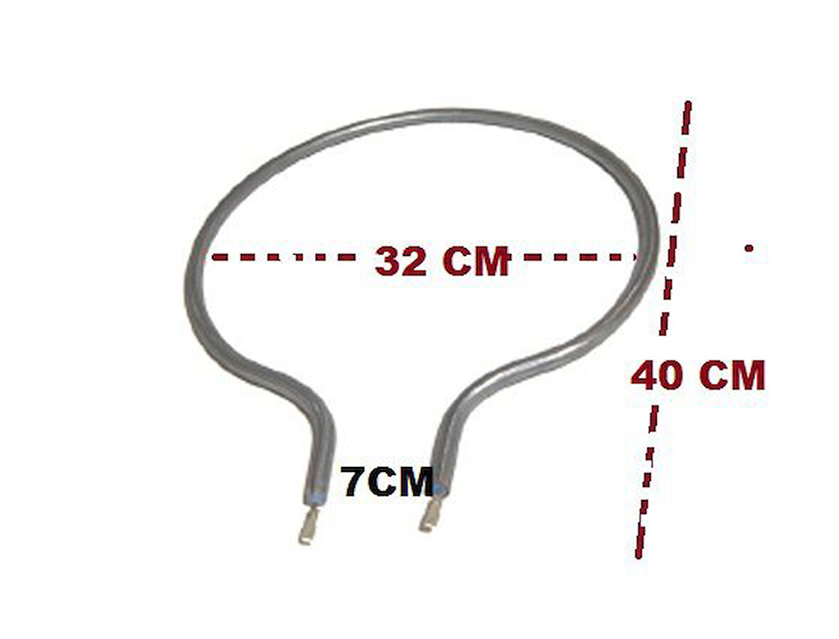 FIRIN REZİSTANS , 1000 WATT DAVUL FIRIN REZİSTANSI BÜYÜK TİP ÇAP 32 cm