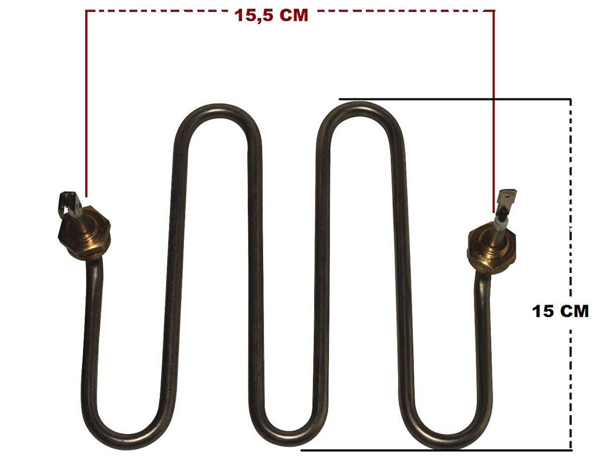 2000 Watt Semaver Rezistansı Çay Makinesi Kazan Rezistans Ölçü -