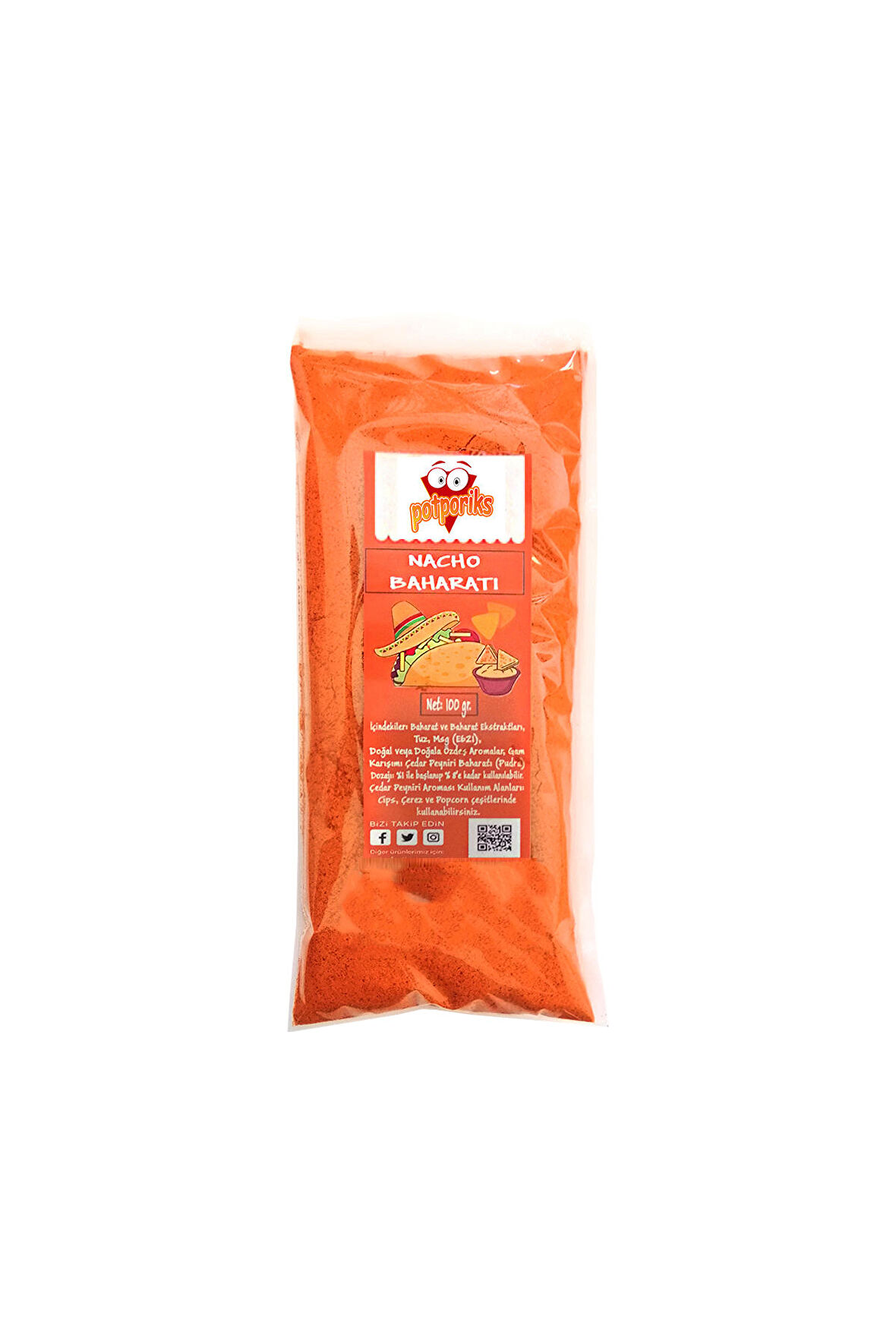 Nacho Çeşnili Atıştırmalık Baharatı 100 Gr.