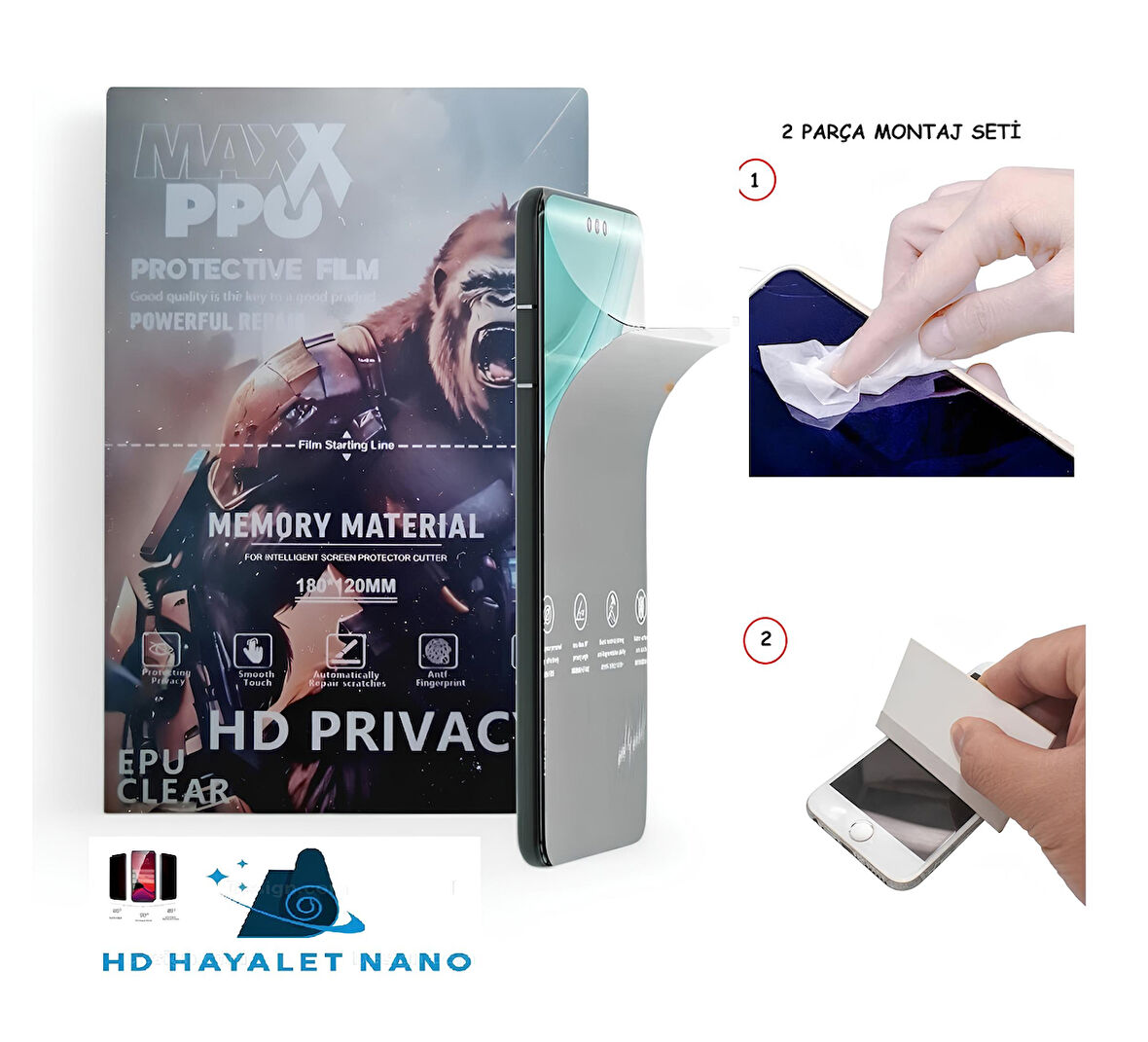 Apple iPhone 13 PRO NANO Ekran Koruyucu Esnek ULTRA İnce - MAXXPRO - HD ŞEFFAF HAYALET
