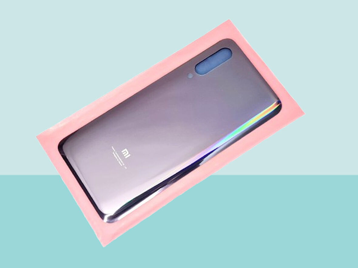 Tkgz - Xiaomi Mi 9 Arka Kapak Batarya Kapağı - MOR