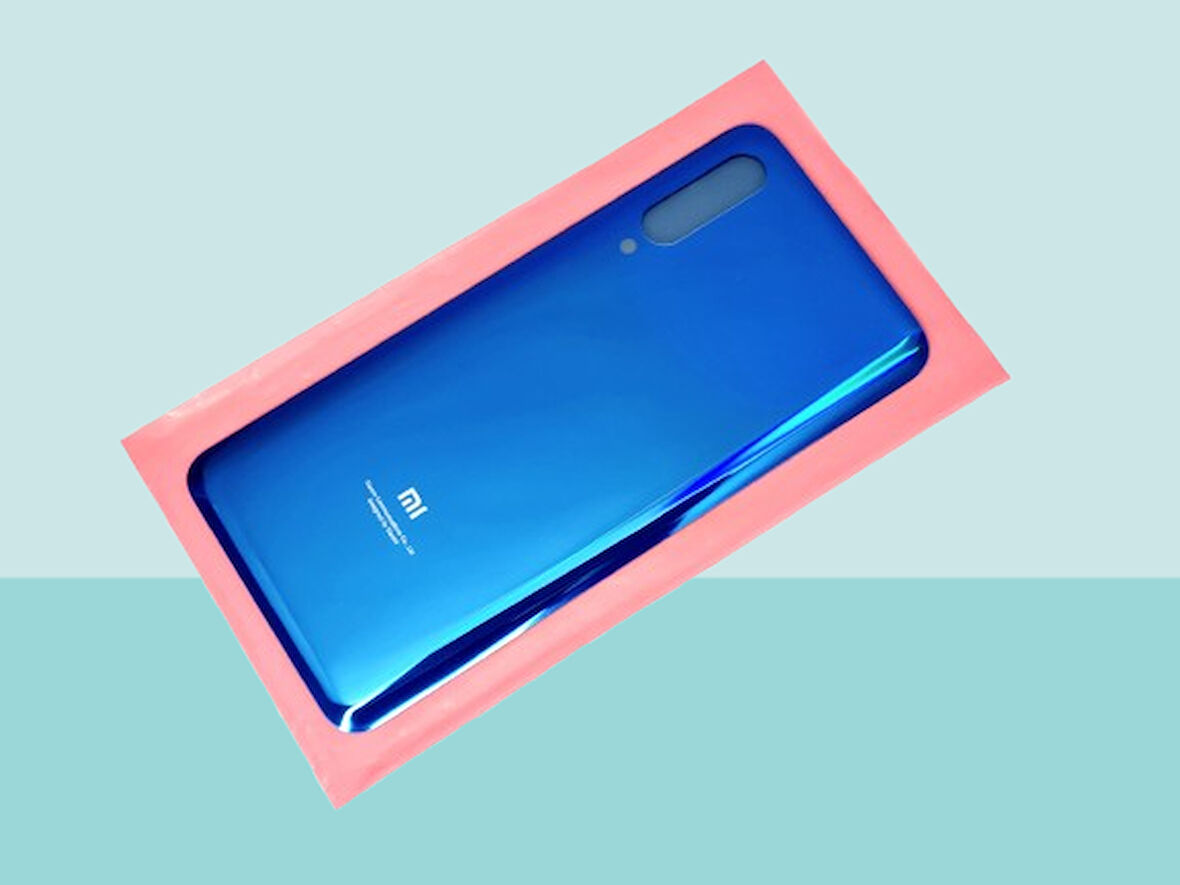 Tkgz - Xiaomi Mi 9 Arka Kapak Batarya Kapağı - MAVİ