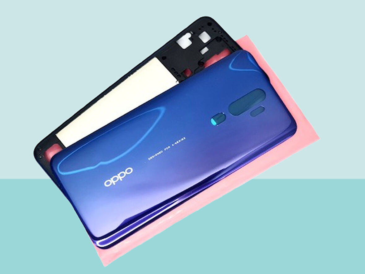 Tkgz - Oppo A5 2020 FULL KASA Arka Kapak Batarya Kapağı - MAVİ