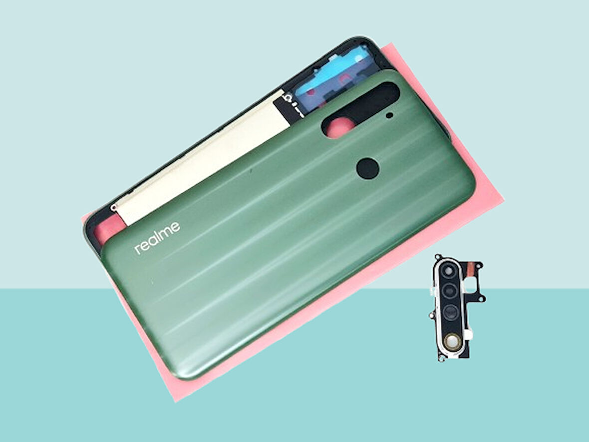 Tkgz - Oppo Realme 6İ FULL KASA Arka Kapak Batarya Kapağı - YEŞİL