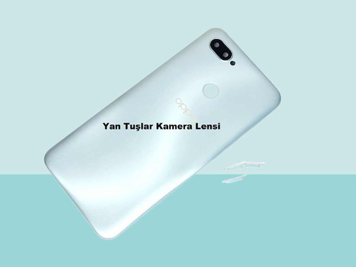 Tkgz - Oppo A12 FULL KASA Arka Kapak Batarya Kapağı - GRİ