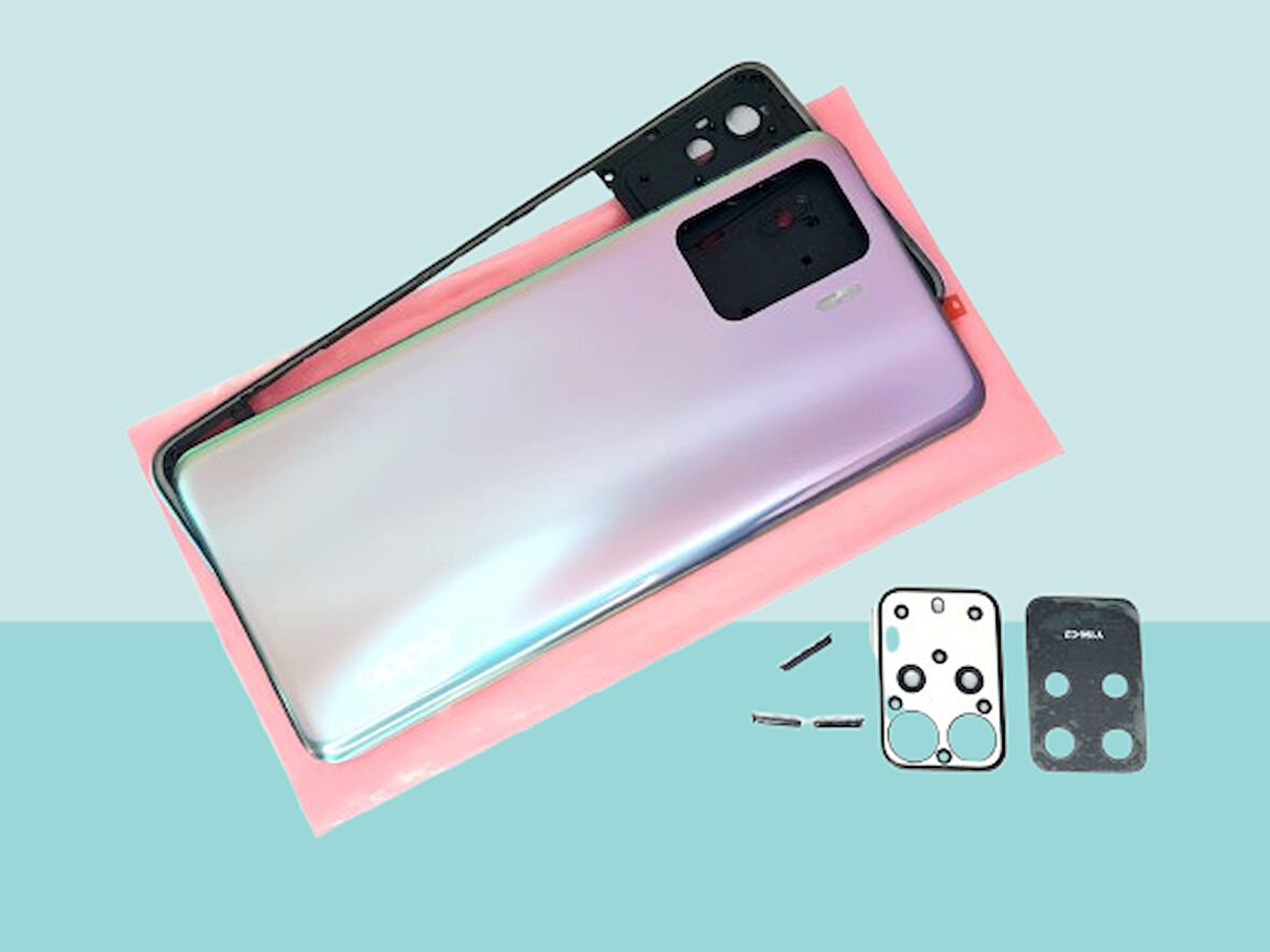 Tkgz - Oppo Reno 5 Lite FULL KASA Arka Kapak Batarya Kapağı - MAVİ