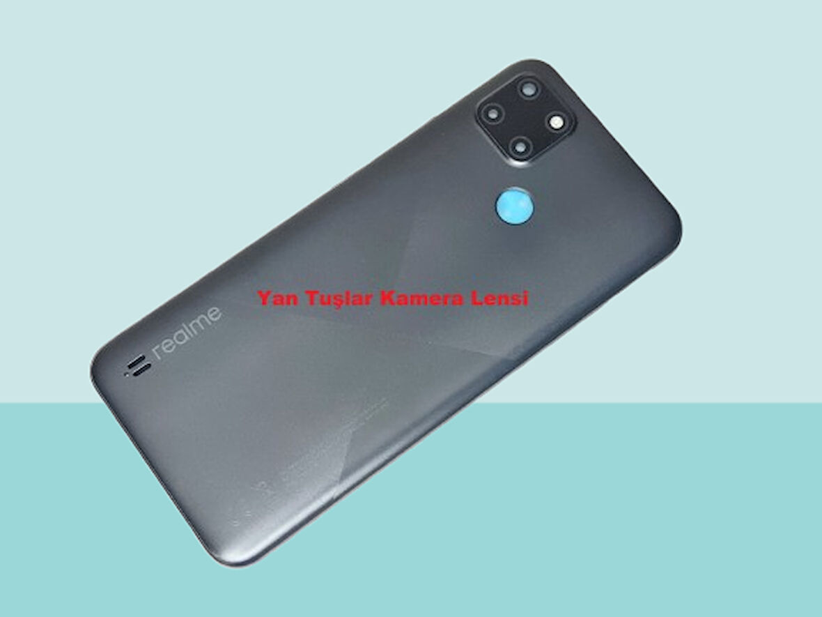 Tkgz - Oppo C21Y FULL KASA Arka Kapak Batarya Kapağı - SİYAH