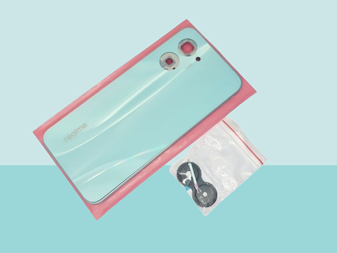 Tkgz - Oppo Realme C33 FULL KASA Arka Kapak Batarya Kapağı - MAVİ