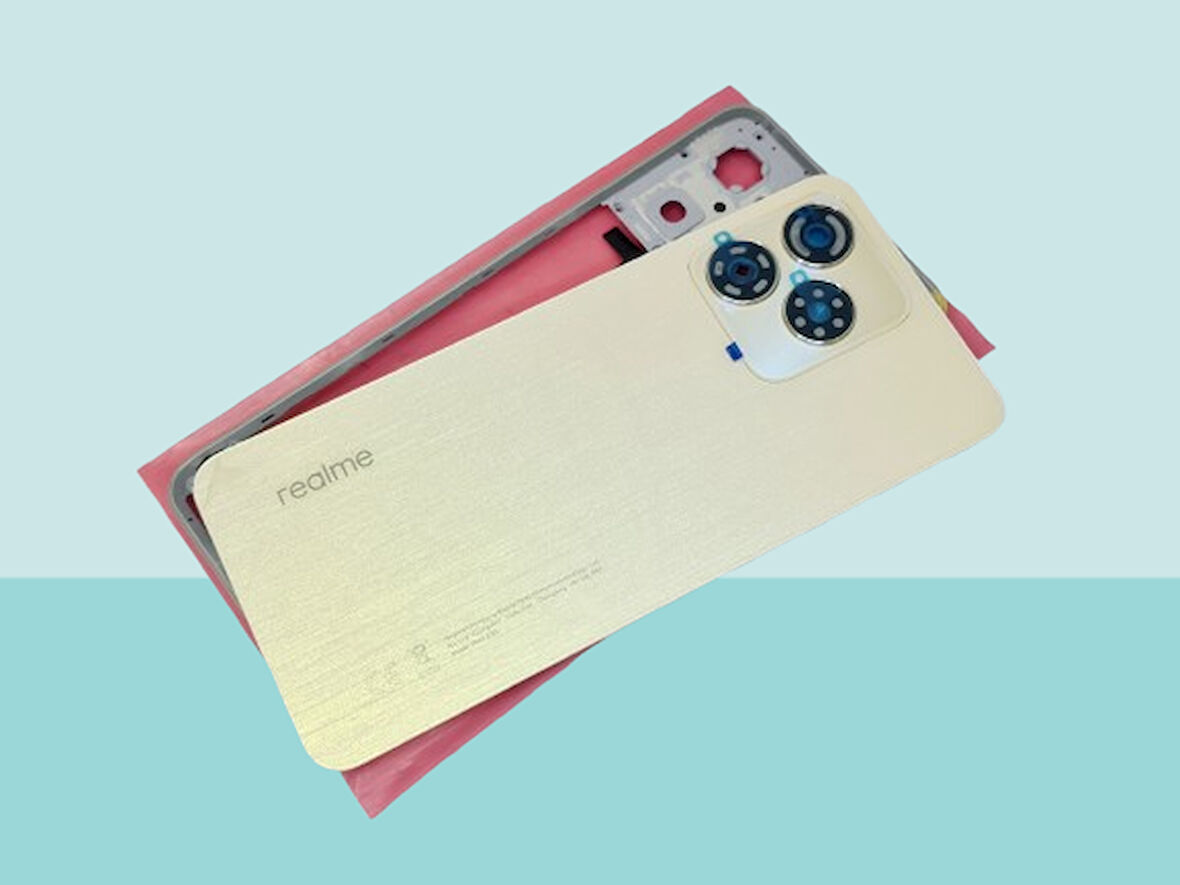 Tkgz - Oppo Realme C53 FULL KASA Arka Kapak Batarya Kapağı - GOLD