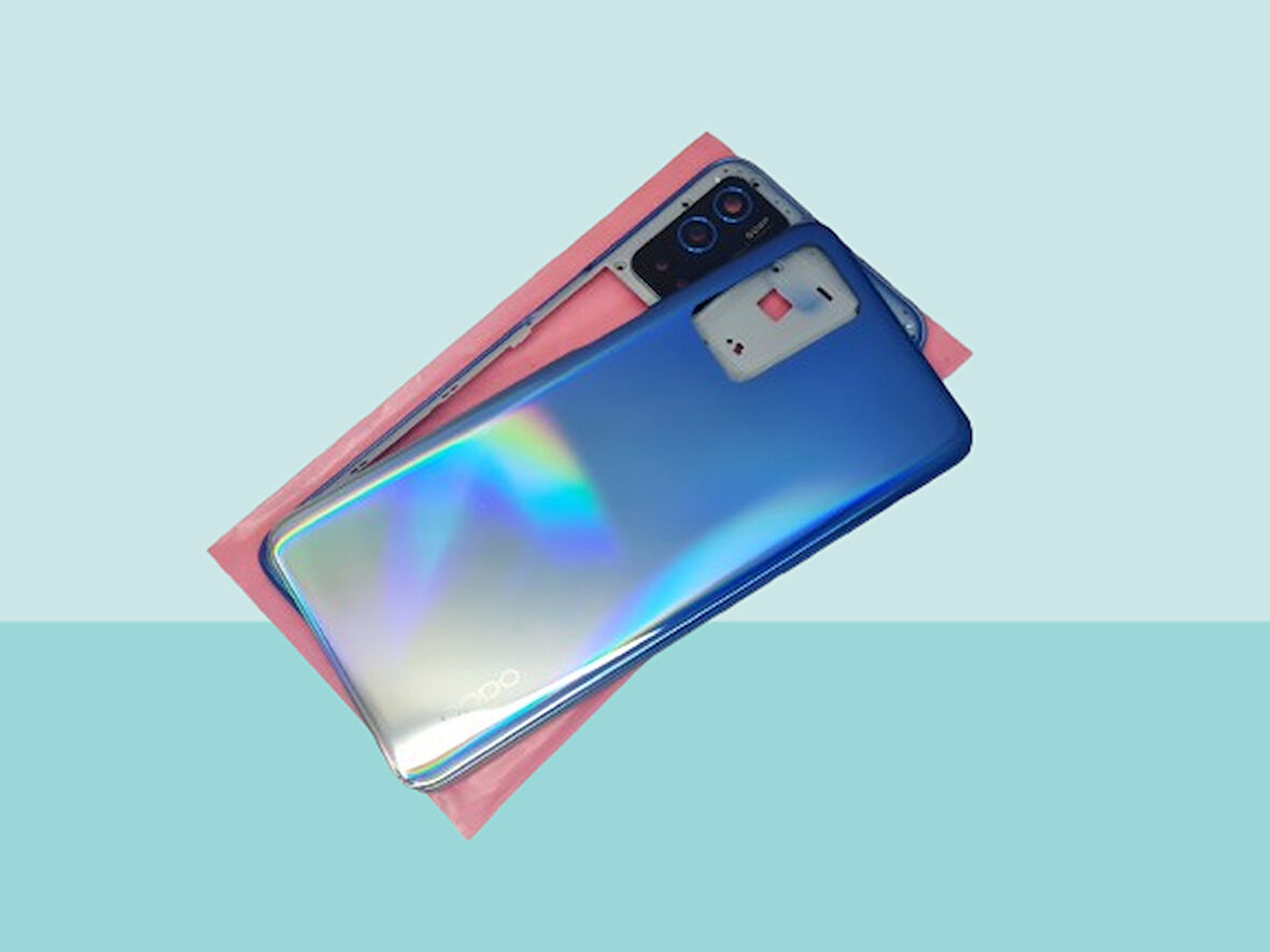 Tkgz - Oppo A55 FULL KASA Arka Kapak Batarya Kapağı - MAVİ