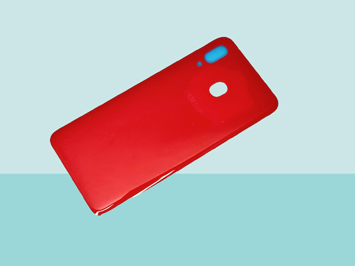 Tkgz - Samsung Galaxy A20 A205 Arka Kapak Batarya Kapağı - KIRMIZI