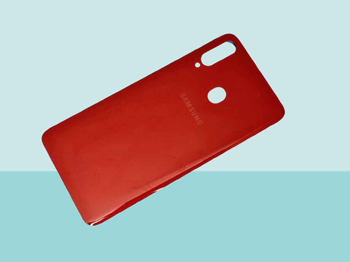 Tkgz - Samsung Galaxy A20S A207 Arka Kapak Batarya Kapağı - KIRMIZI
