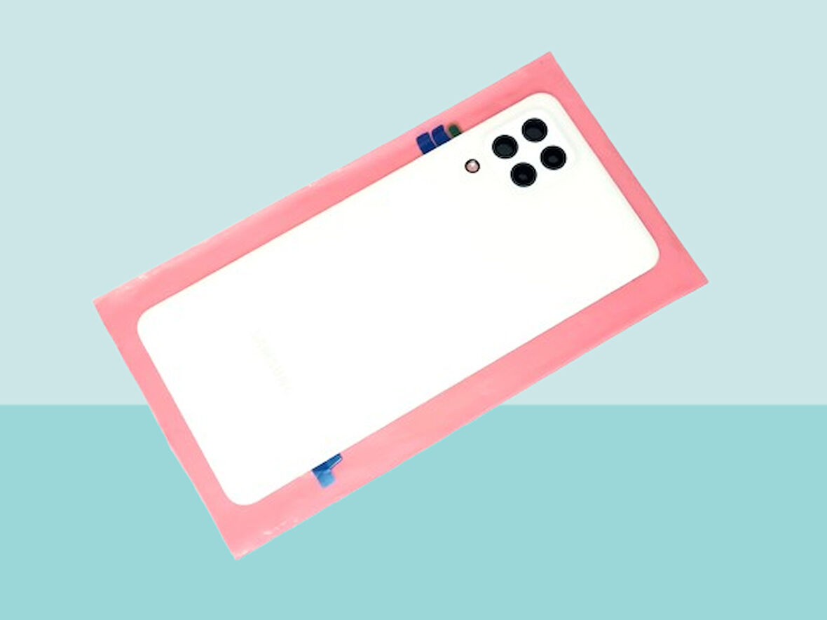 Tkgz - Samsung Galaxy A22 (4G) Arka Kapak Batarya Kapağı - BEYAZ - FULL LENSLİ