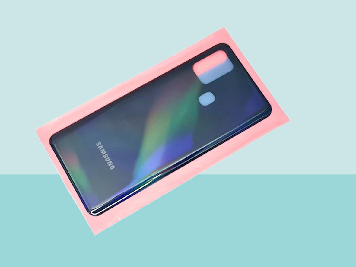 Tkgz - Samsung Galaxy A21S A217 Arka Kapak Batarya Kapağı - SİYAH