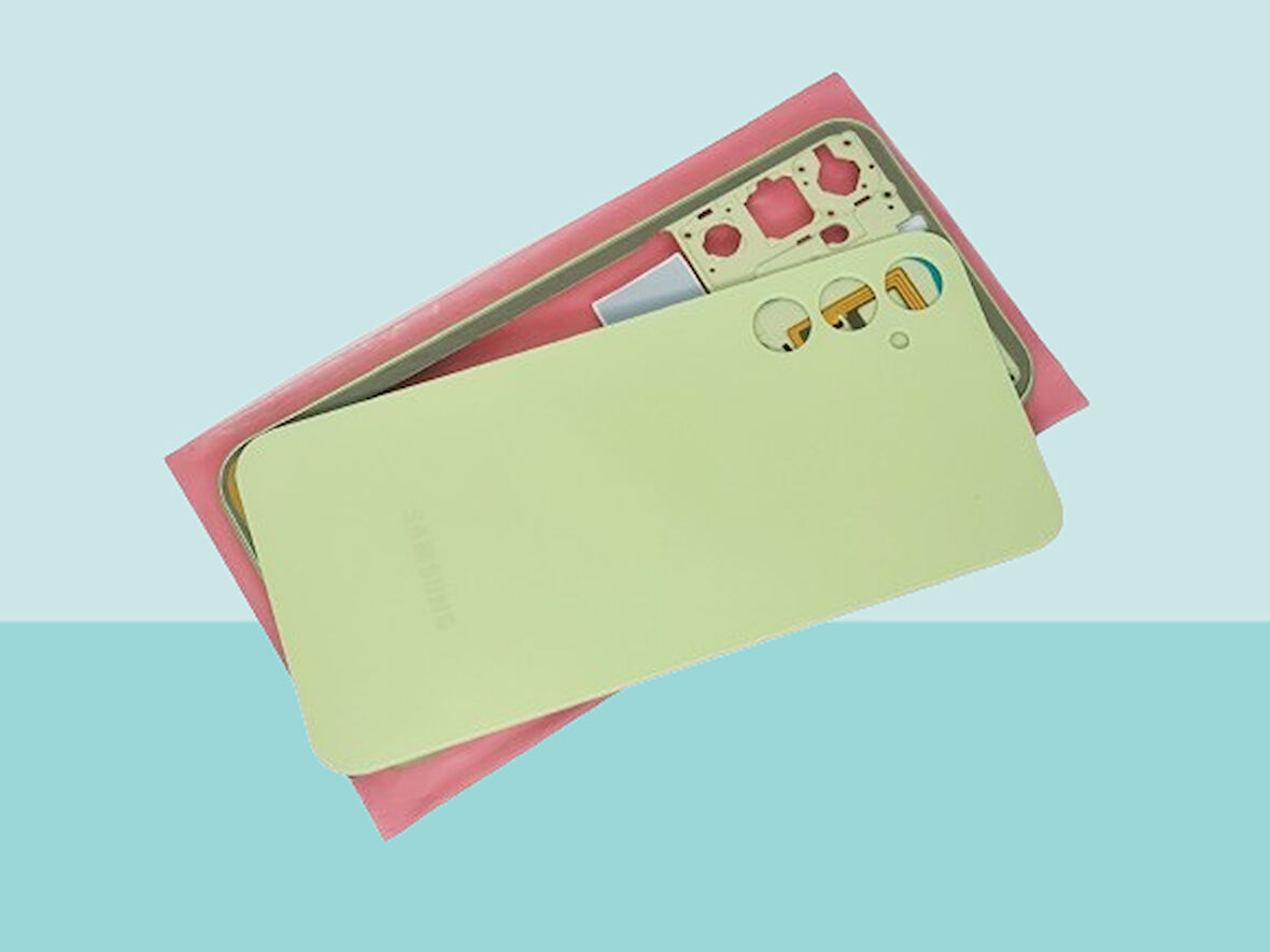 Tkgz - Samsung Galaxy A24 FULL KASA Arka Kapak Batarya Kapağı - SARI