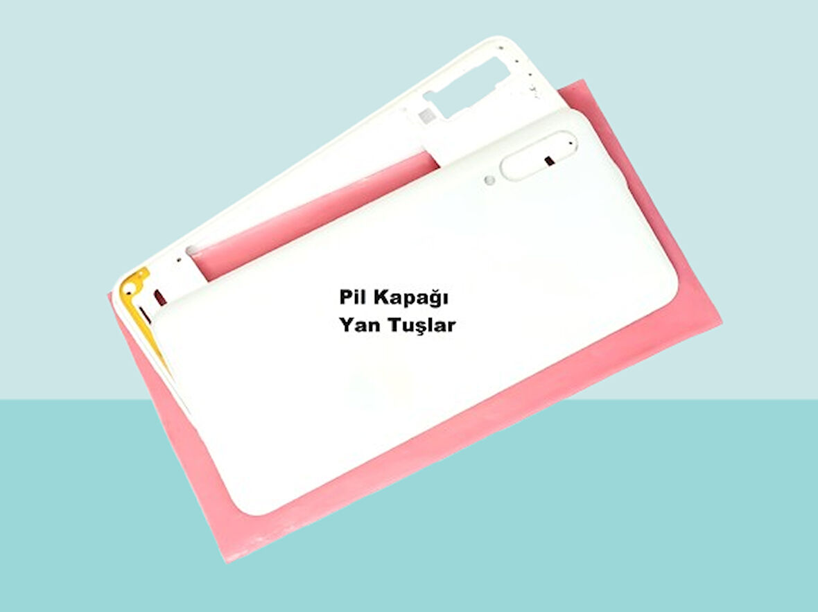 Tkgz - Samsung Galaxy A30S A307 FULL KASA Arka Kapak Batarya Kapağı - BEYAZ