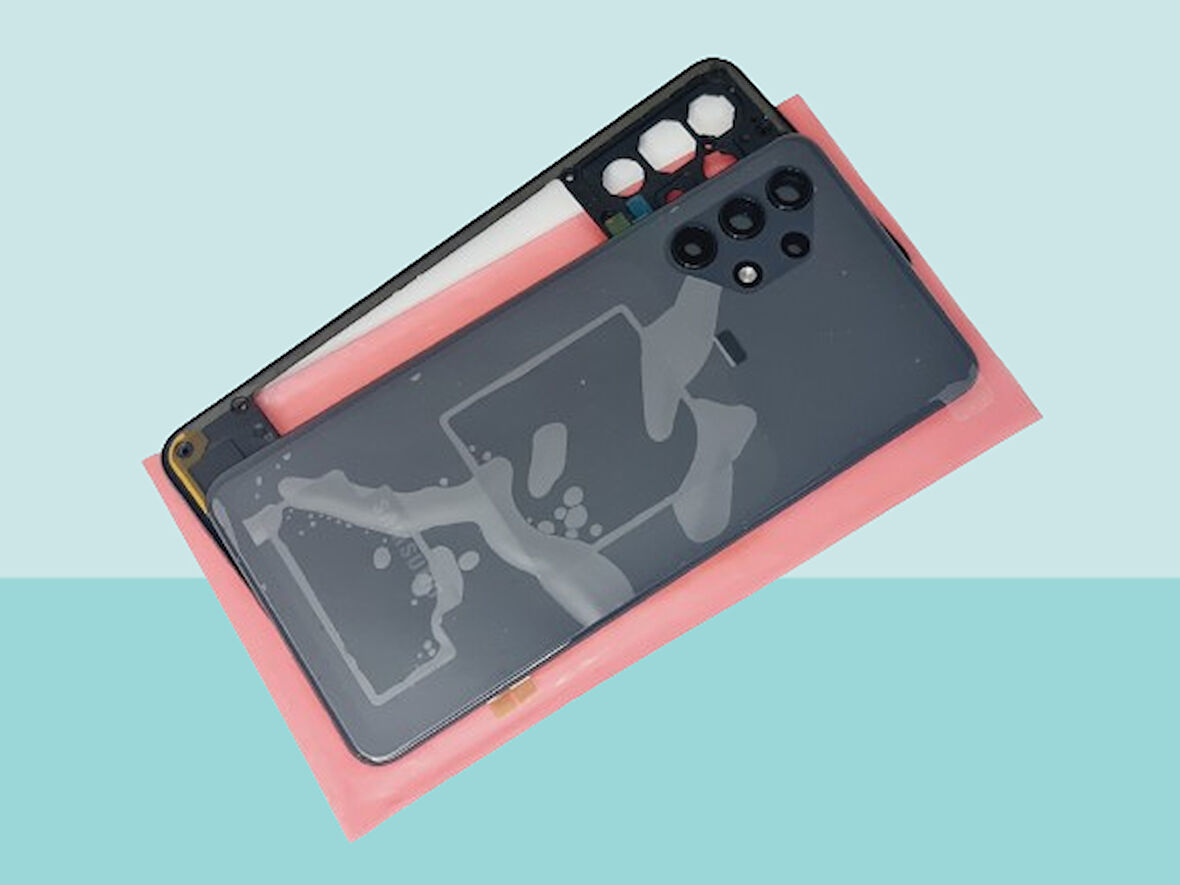 Tkgz - Samsung Galaxy A32 FULL KASA Arka Kapak Batarya Kapağı - SİYAH