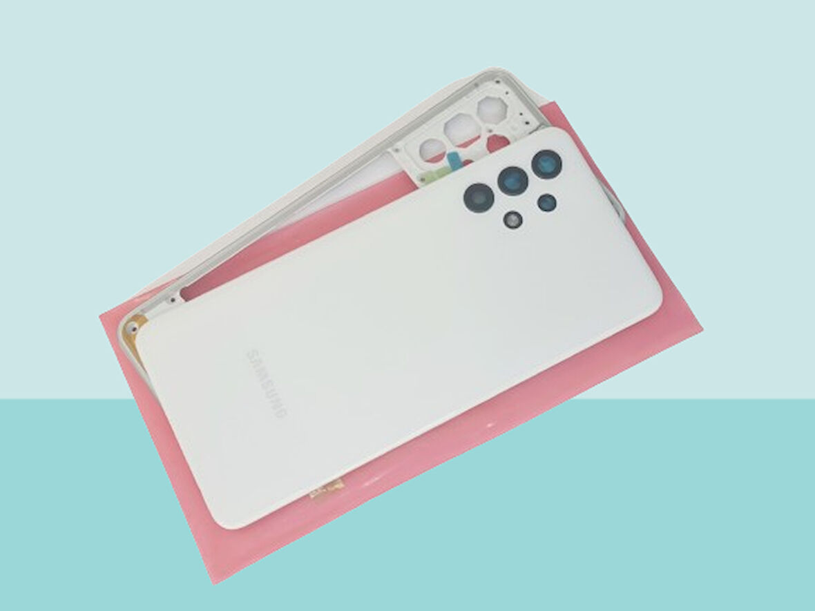 Tkgz - Samsung Galaxy A32 FULL KASA Arka Kapak Batarya Kapağı - BEYAZ