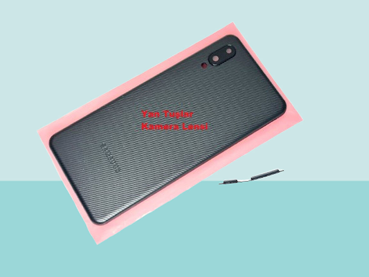 Tkgz - Samsung Galaxy A02 FULL KASA Arka Kapak Batarya Kapağı - SİYAH