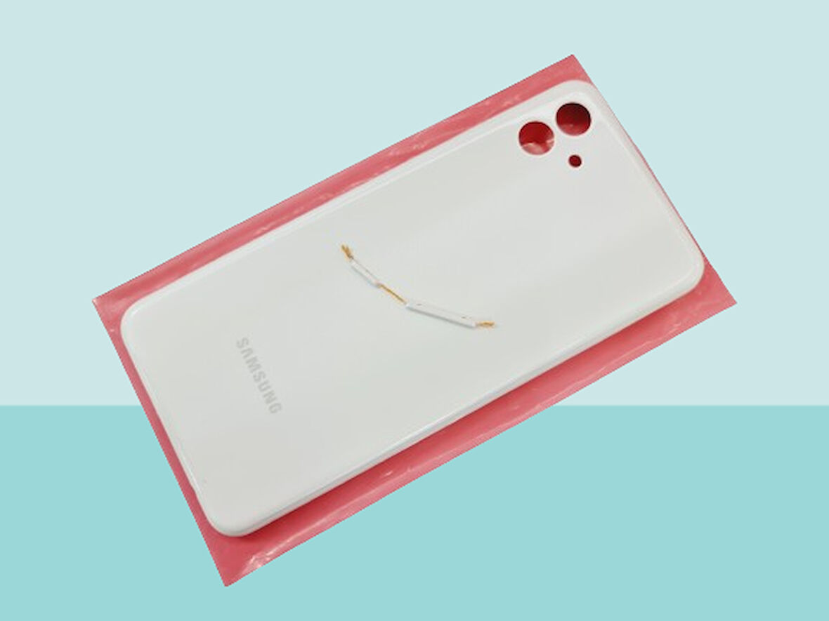 Tkgz - Samsung Galaxy A04 FULL KASA Arka Kapak Batarya Kapağı - BEYAZ