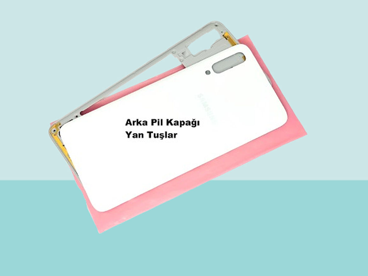 Tkgz - Samsung Galaxy A70 A705 FULL KASA Arka Kapak Batarya Kapağı - BEYAZ