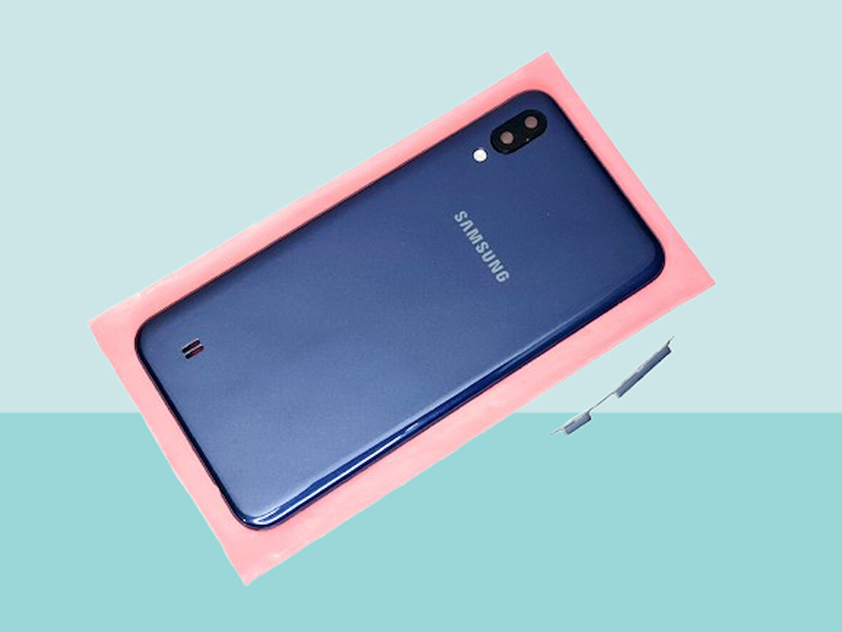 Tkgz - Samsung Galaxy M10 FULL KASA Arka Kapak Batarya Kapağı - MAVİ