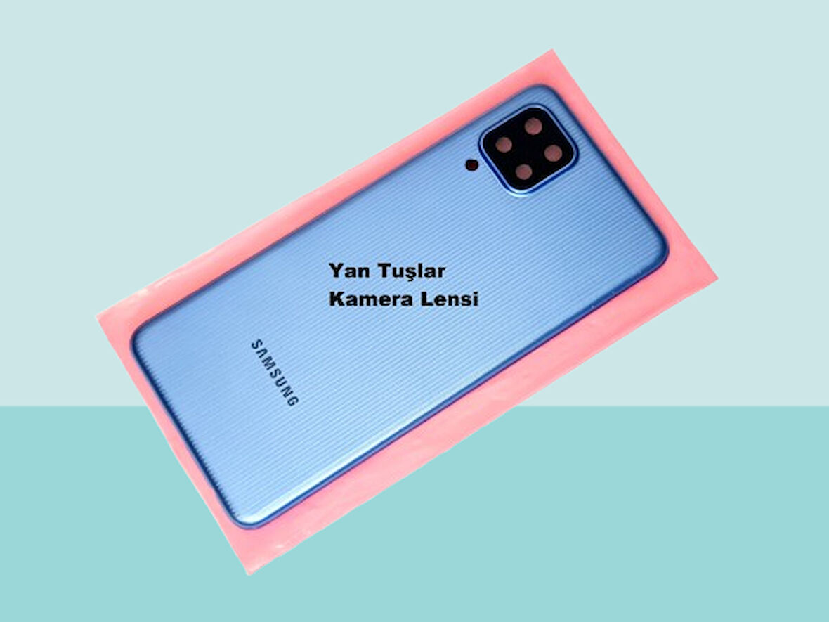 Tkgz - Samsung Galaxy M22 FULL KASA Arka Kapak Batarya Kapağı - MAVİ