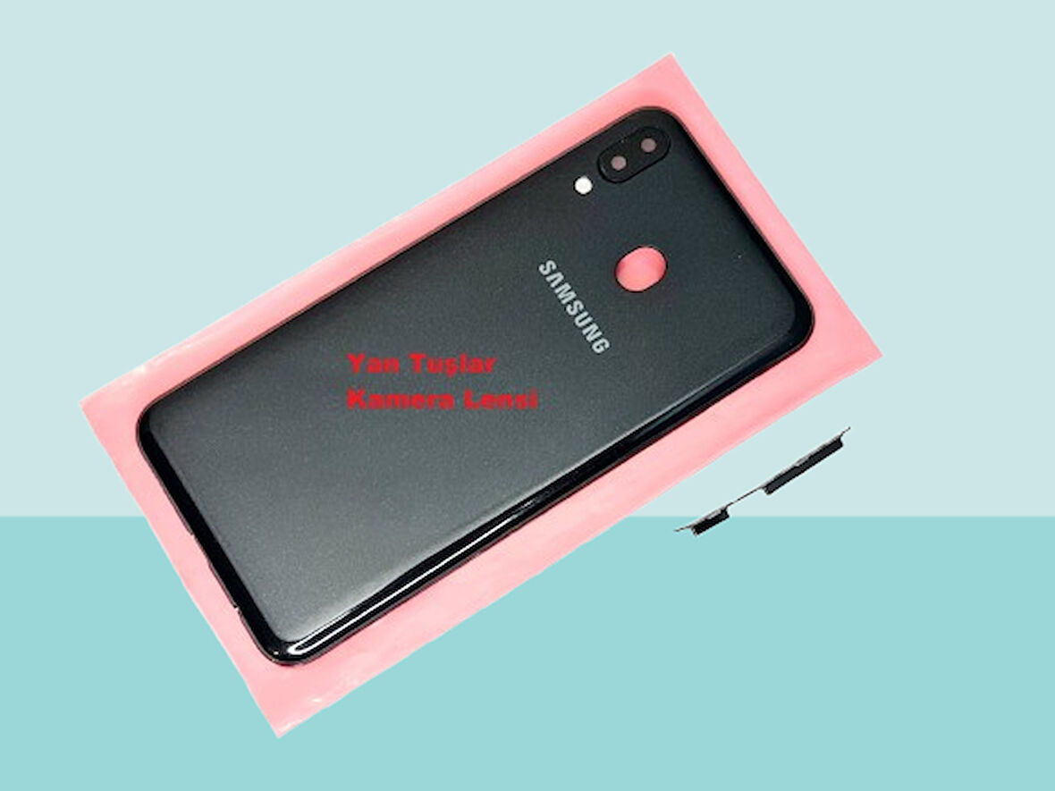 Tkgz - Samsung Galaxy M20 FULL KASA Arka Kapak Batarya Kapağı - SİYAH