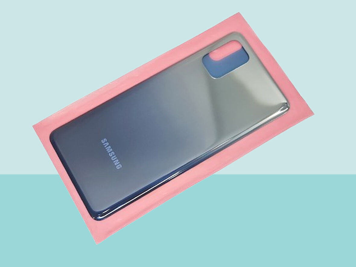 Tkgz - Samsung Galaxy M31S Arka Kapak Batarya Kapağı - MAVİ