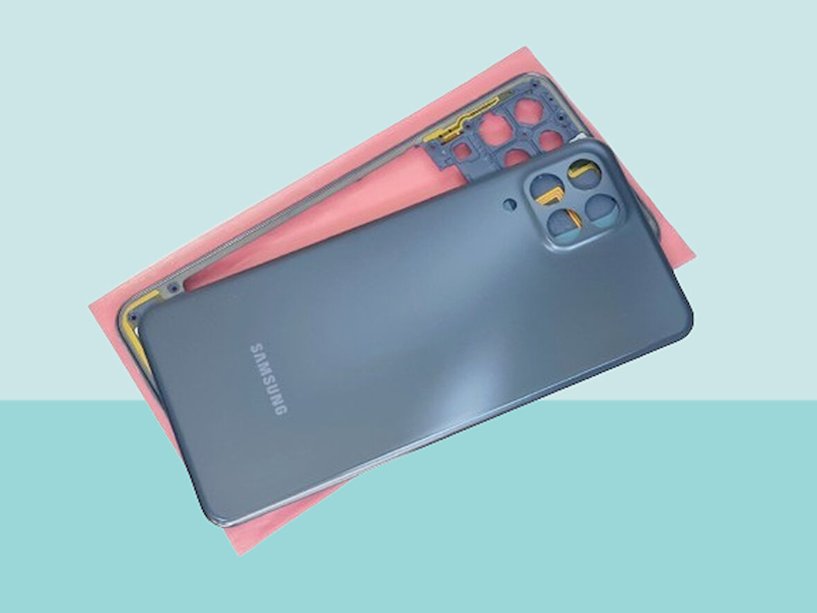 Tkgz - Samsung Galaxy M33 FULL KASA Arka Kapak Batarya Kapağı - MAVİ