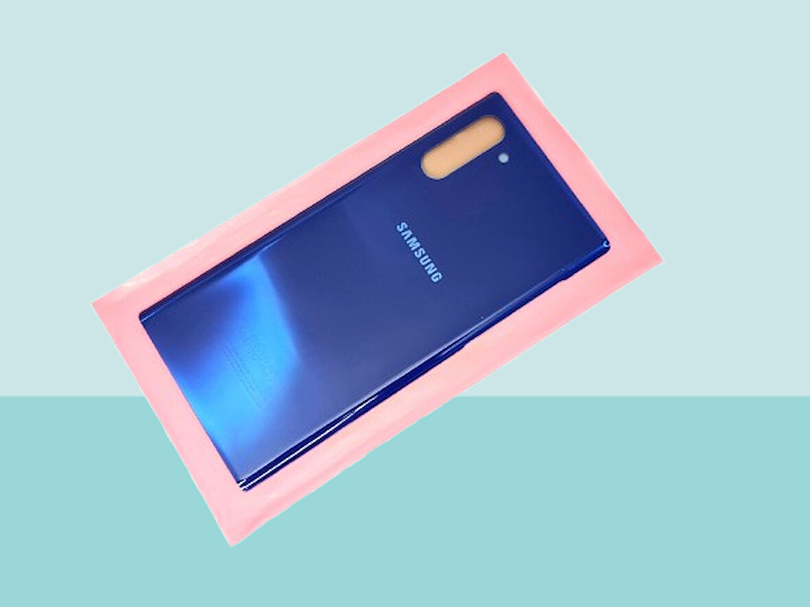 Tkgz - Samsung Galaxy NOTE 10 Arka Kapak Batarya Kapağı -  MAVİ