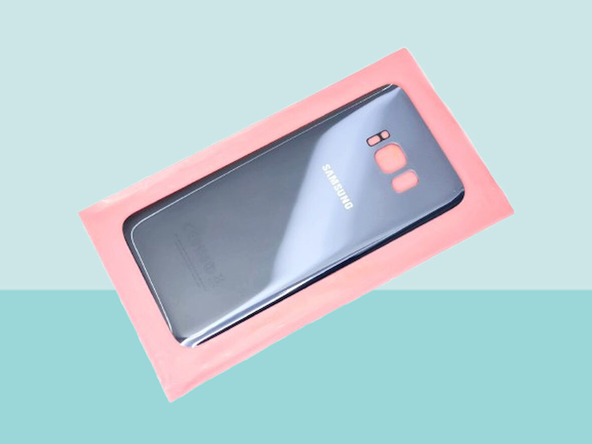 Tkgz - Samsung Galaxy S8 Arka Kapak Batarya Kapağı -  MAVİ