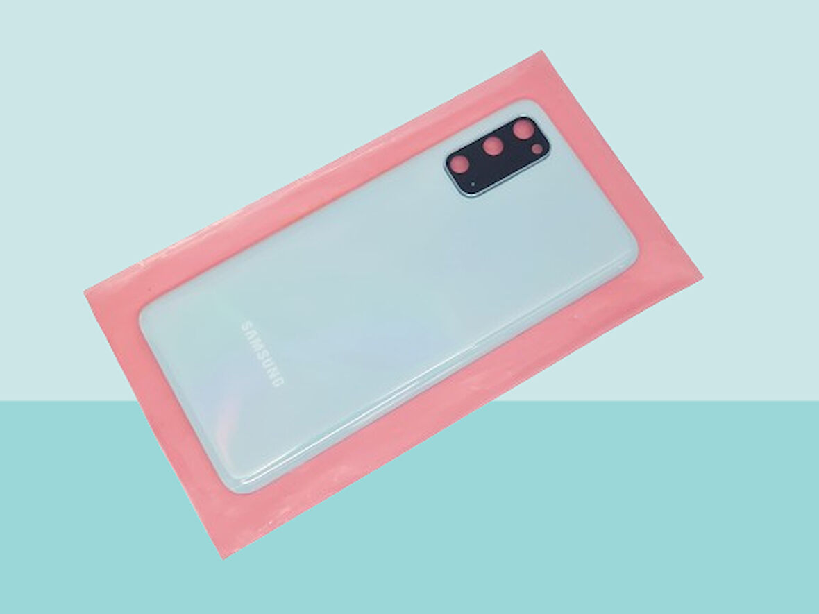 Tkgz - Samsung Galaxy S20 Arka Kapak Batarya Kapağı (Cam Full Lensli) - MAVİ